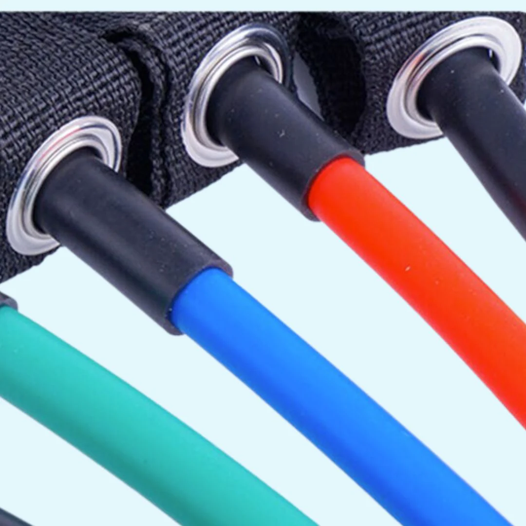 11 Piece Fitness Resistance Bands Exercise Set - Image 16