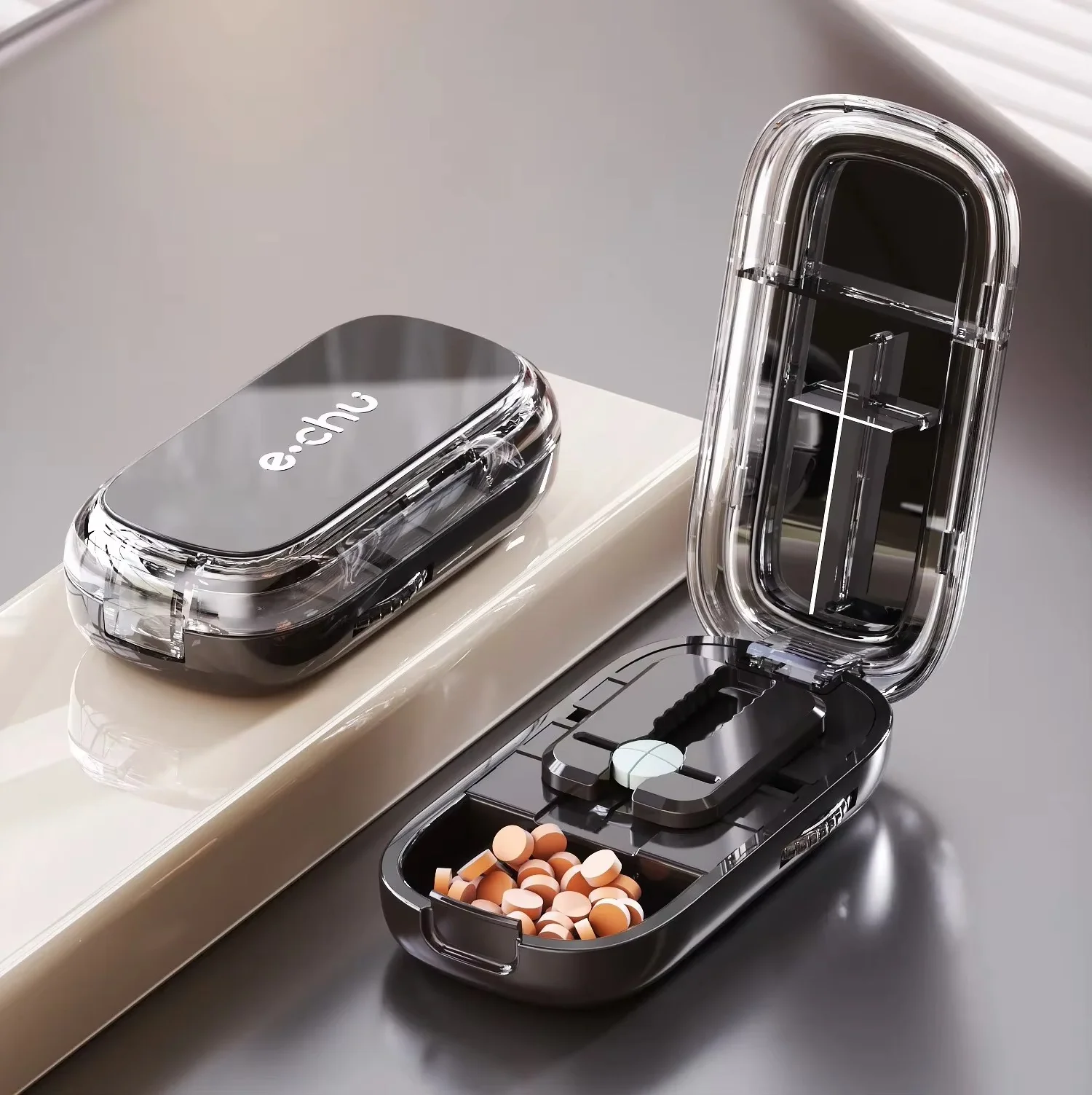 Adjustable Quartering Pill Cutter & Storage Box - Image 6