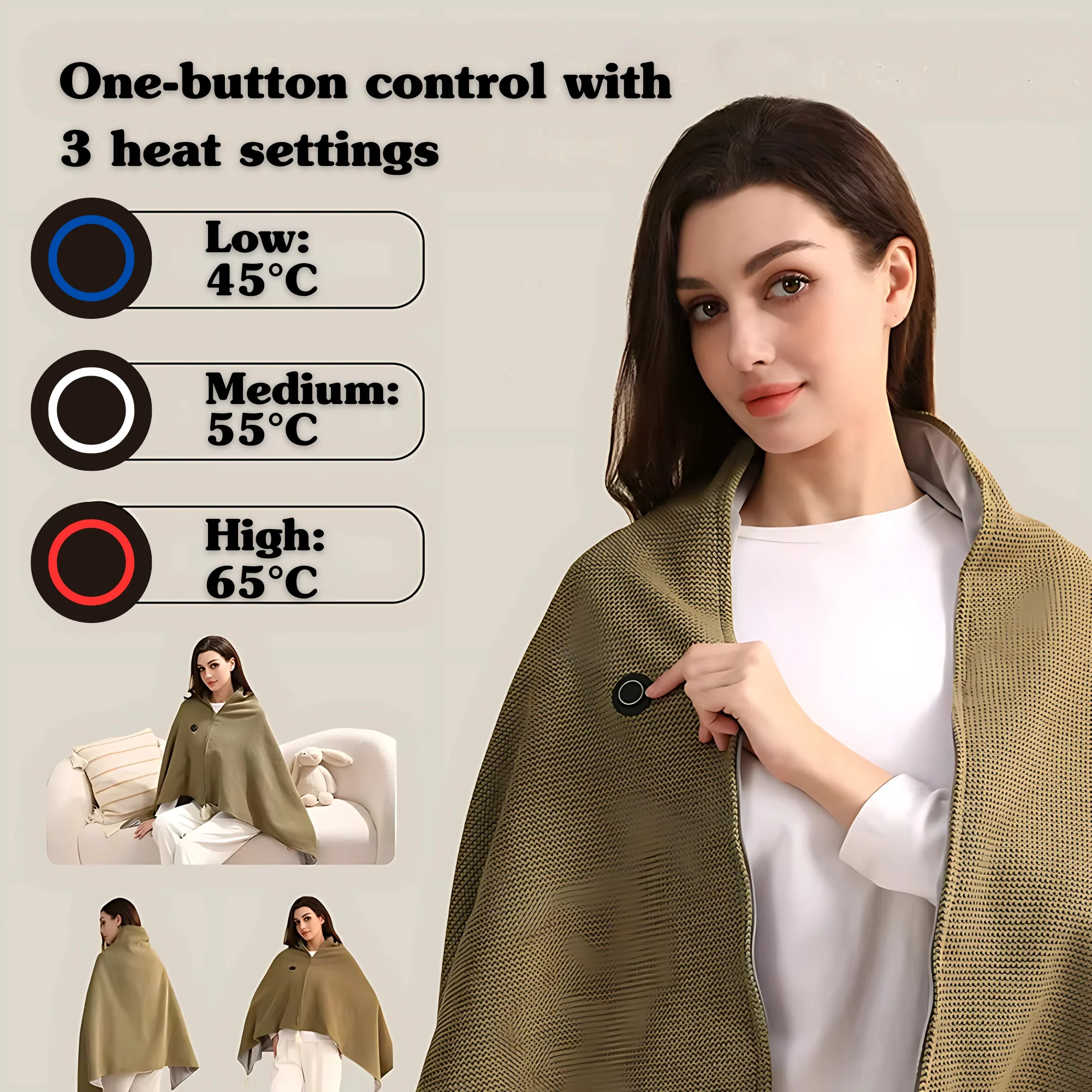 Cordless USB Heated Shawl - Image 8