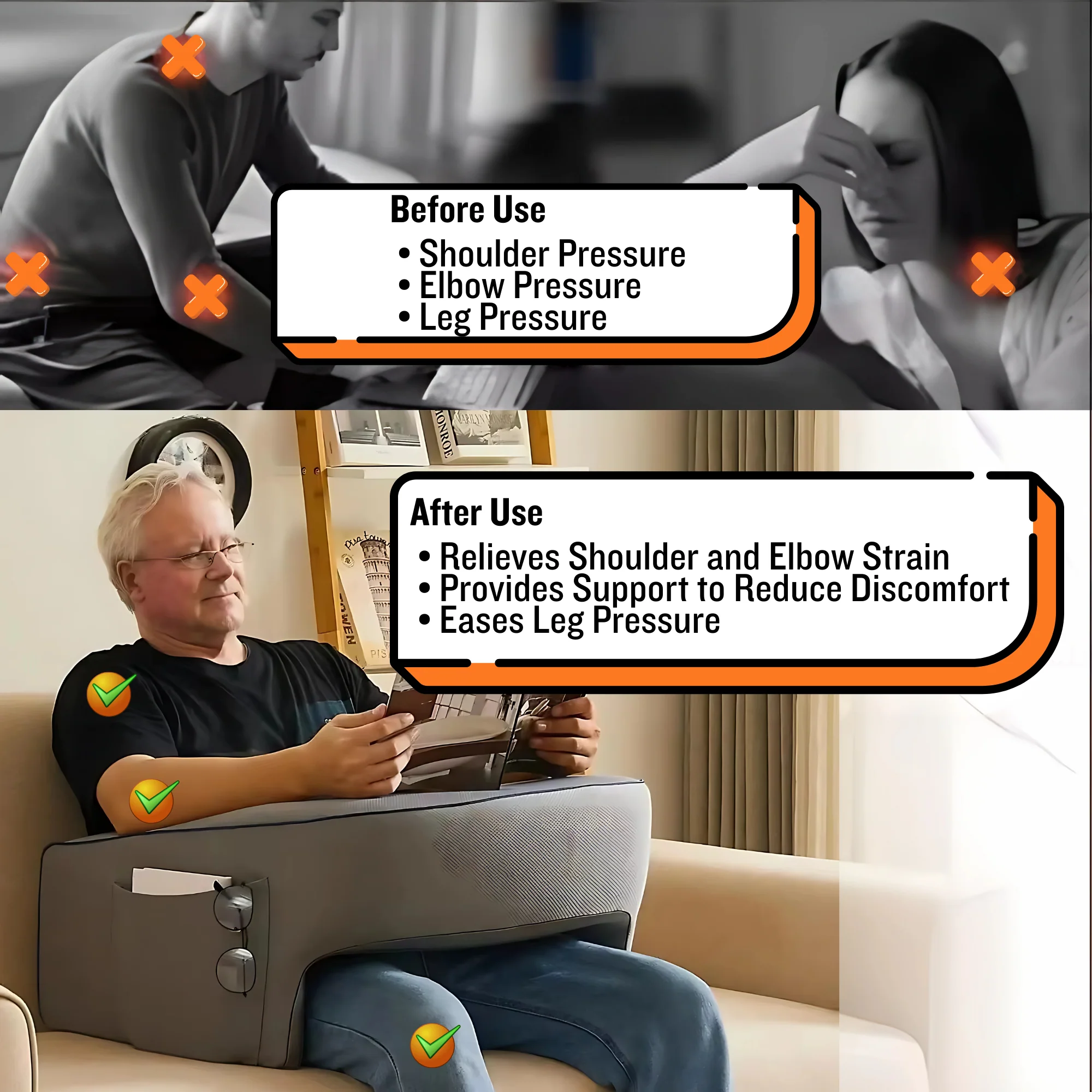 Ergonomic Lap Pillow - Image 3