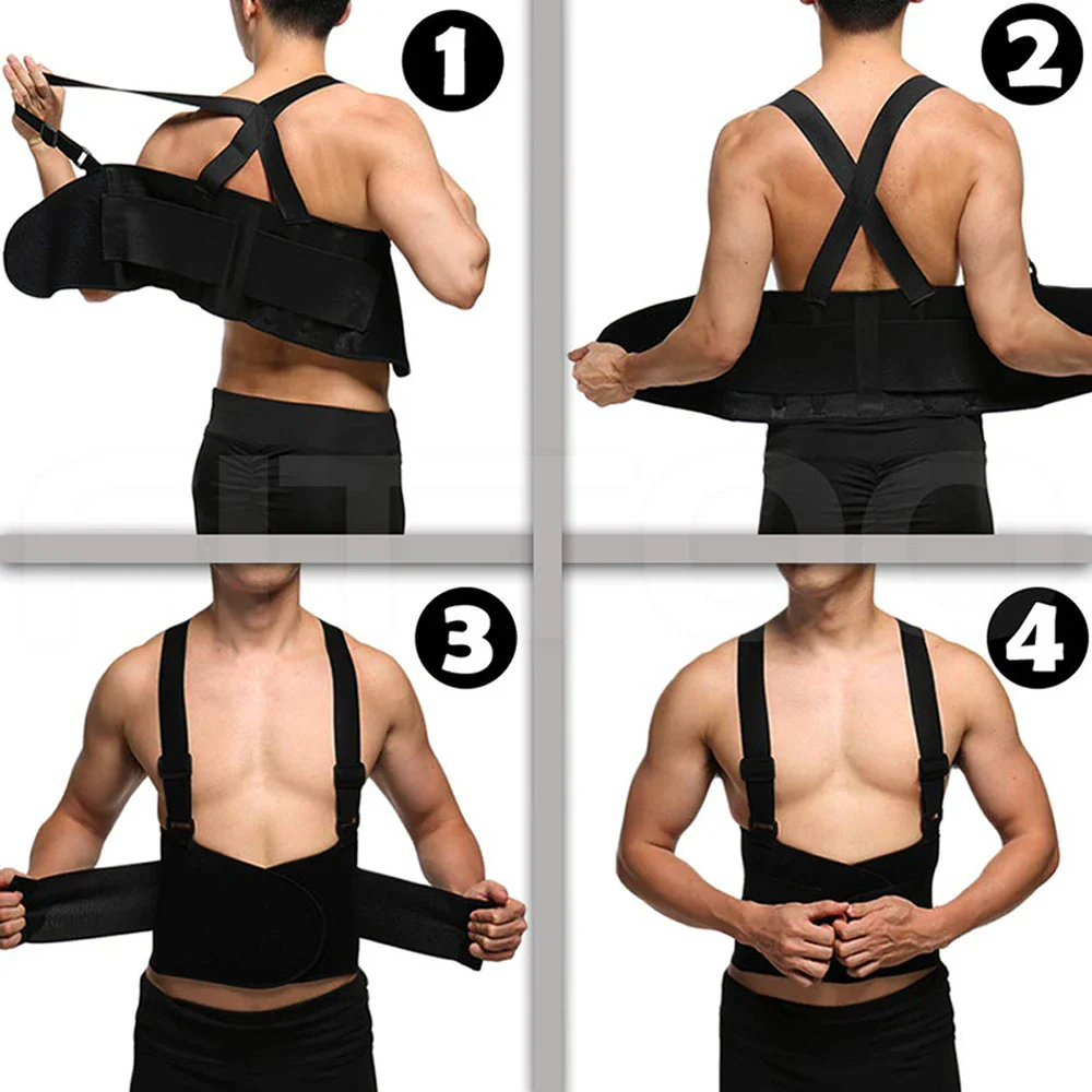 Heavy Lifting Support Belt with Shoulder Straps - Image 4