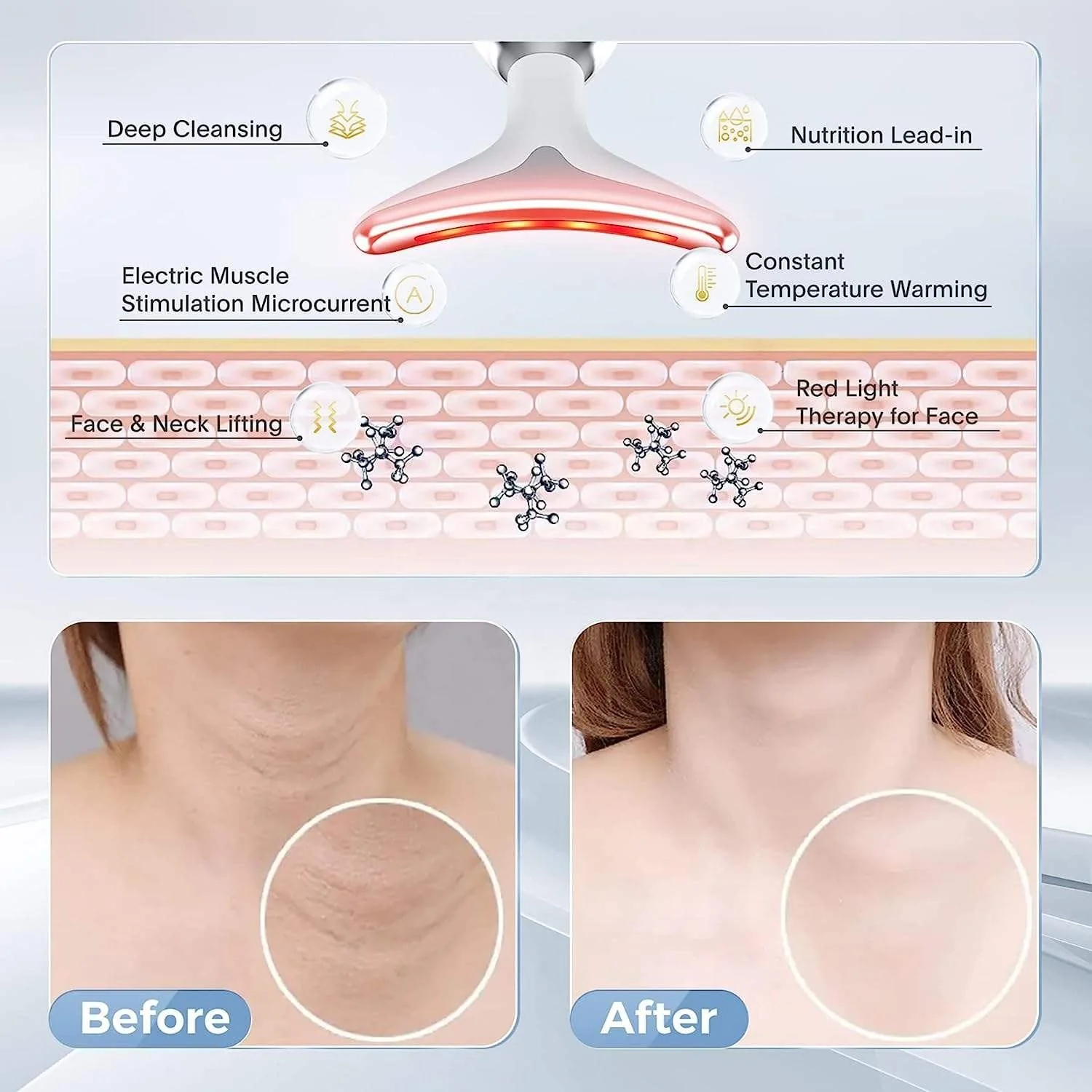 LED Light Therapy Face and Neck Massager - Image 17