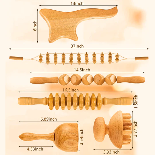 Professional Wood Therapy Massage Tool Set - Image 12